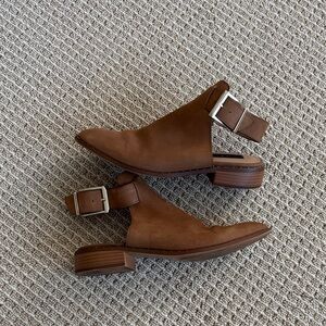 Steven by Steve Madden. Leather Slingback Cutout Mules